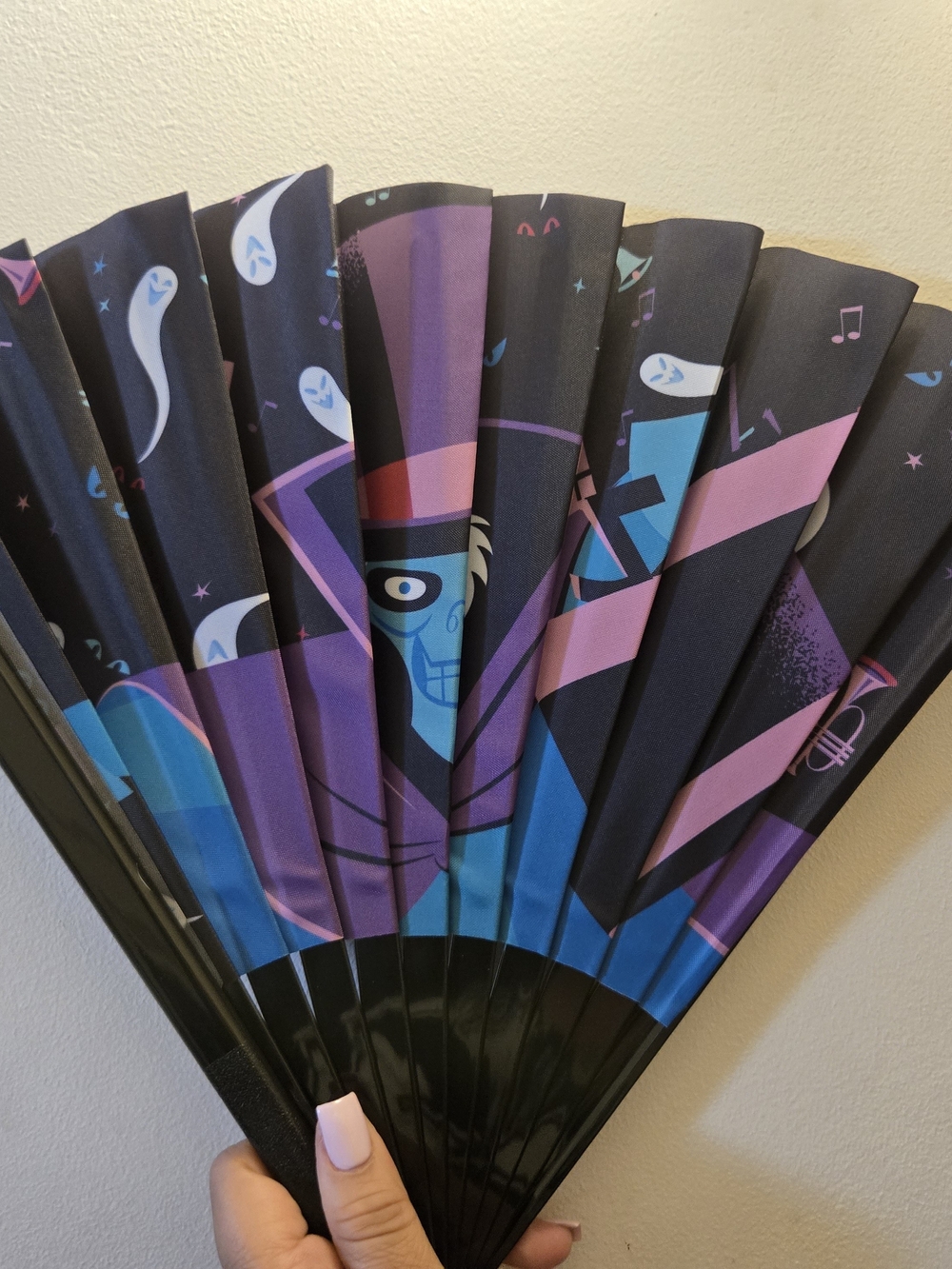 Disney Black Purple Blue Pink Folding Fan